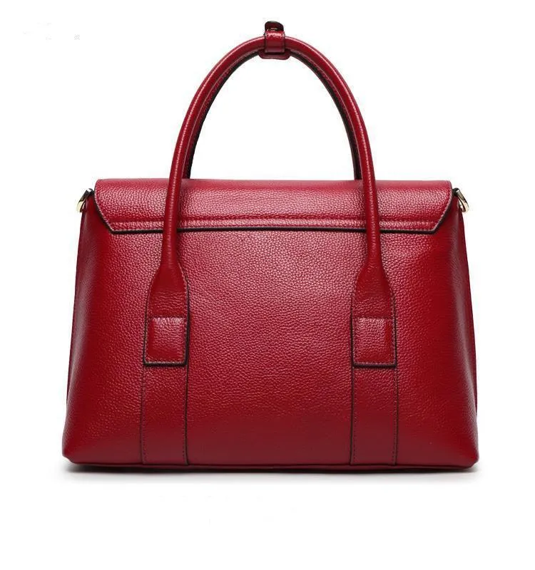 2021 European And American New Leather Handbags, Big Bags, Ladies All-match Handbags, First Layer Cowhide Single Shoulder Messenger Bag