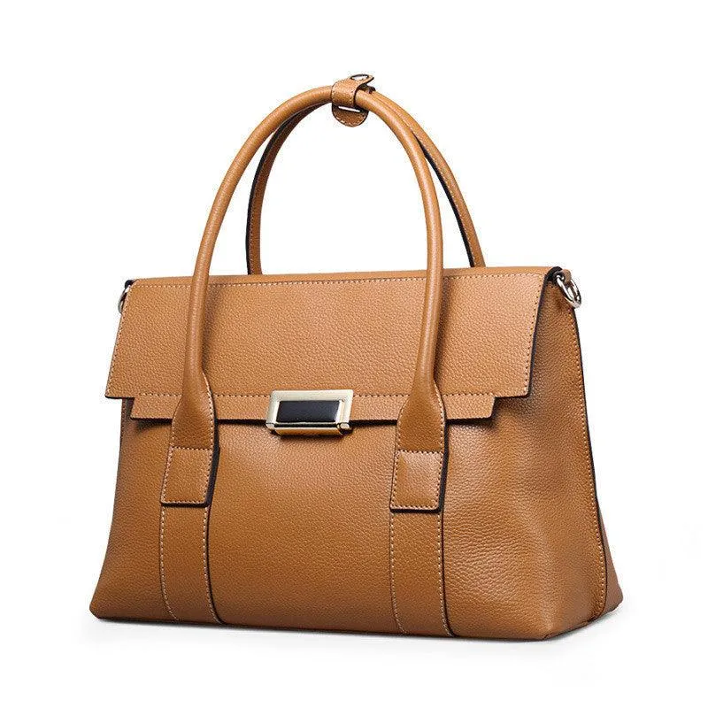 2021 European And American New Leather Handbags, Big Bags, Ladies All-match Handbags, First Layer Cowhide Single Shoulder Messenger Bag