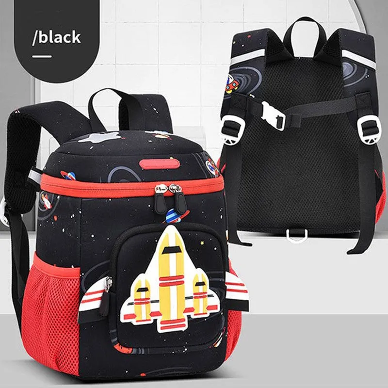 3D Rocket Design Kids School Bag