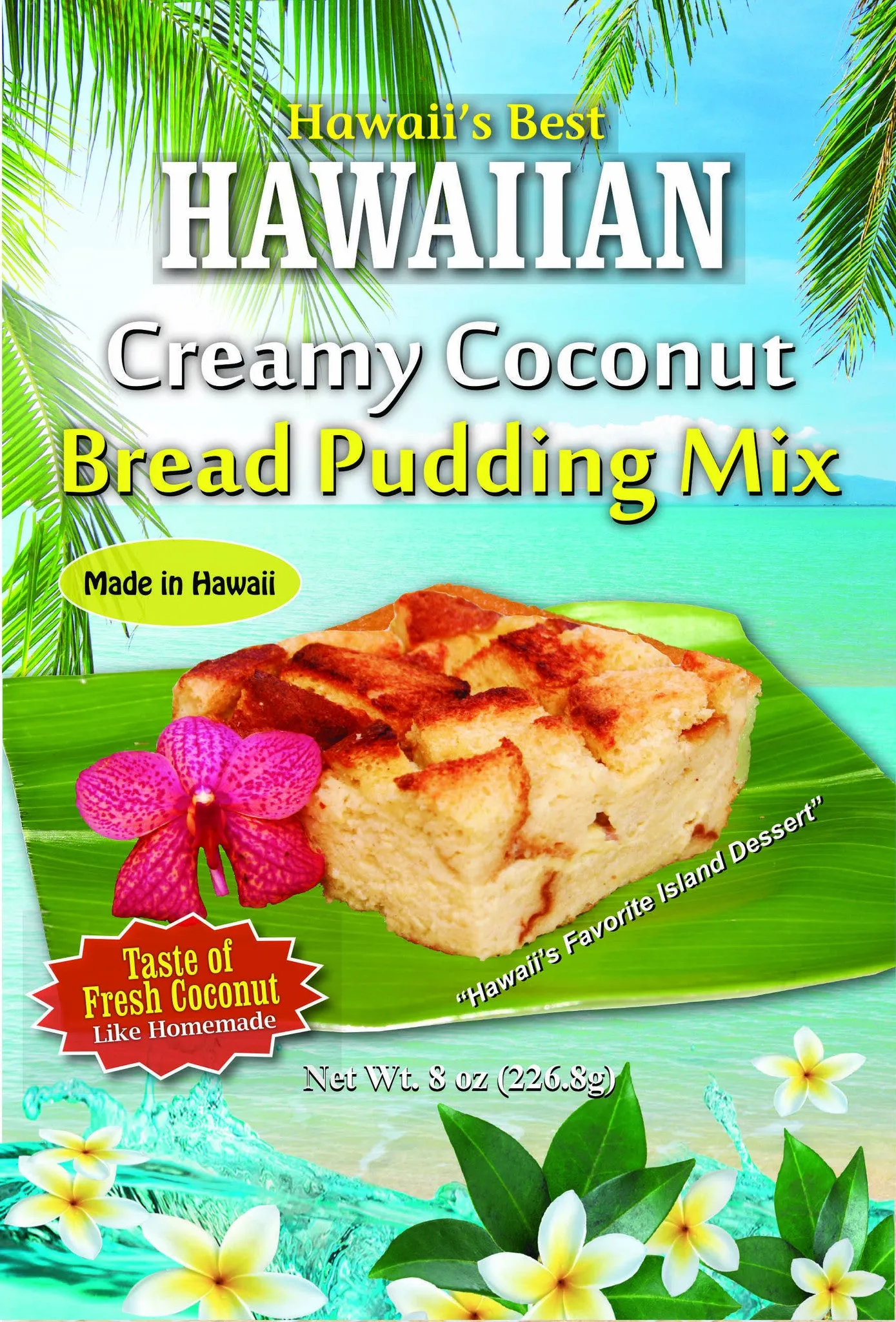 (5 BAGS - EXTRA VALUE PACK, $5.99 EACH) CREAMY COCONUT BREAD PUDDING MIX.  10 MINUTES TO PREPARE IN MICROWAVE!  SEE OUR BLOG FOR INSTRUCTIONS