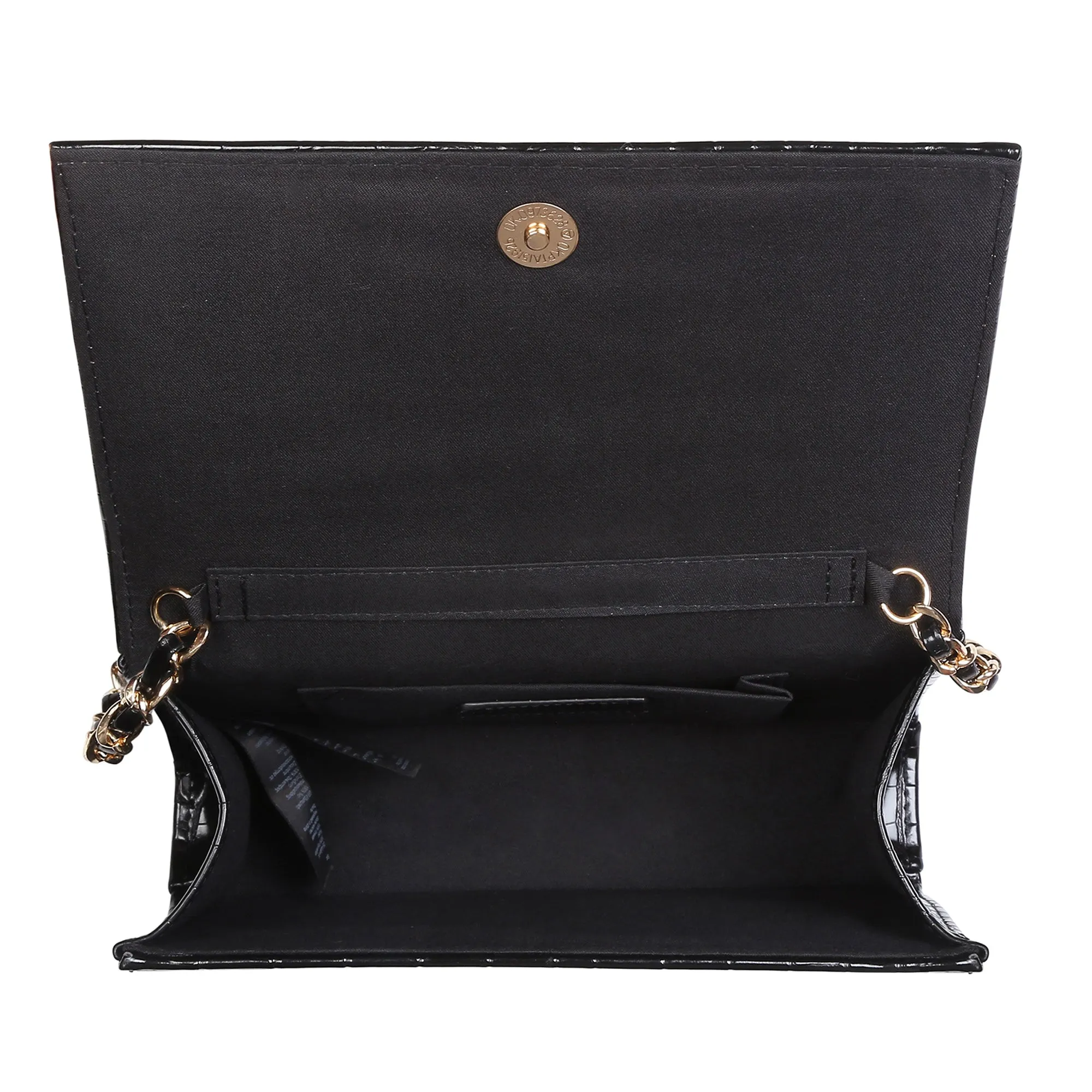 Accessorize London Women's Chain Snaffle Party Bag Black