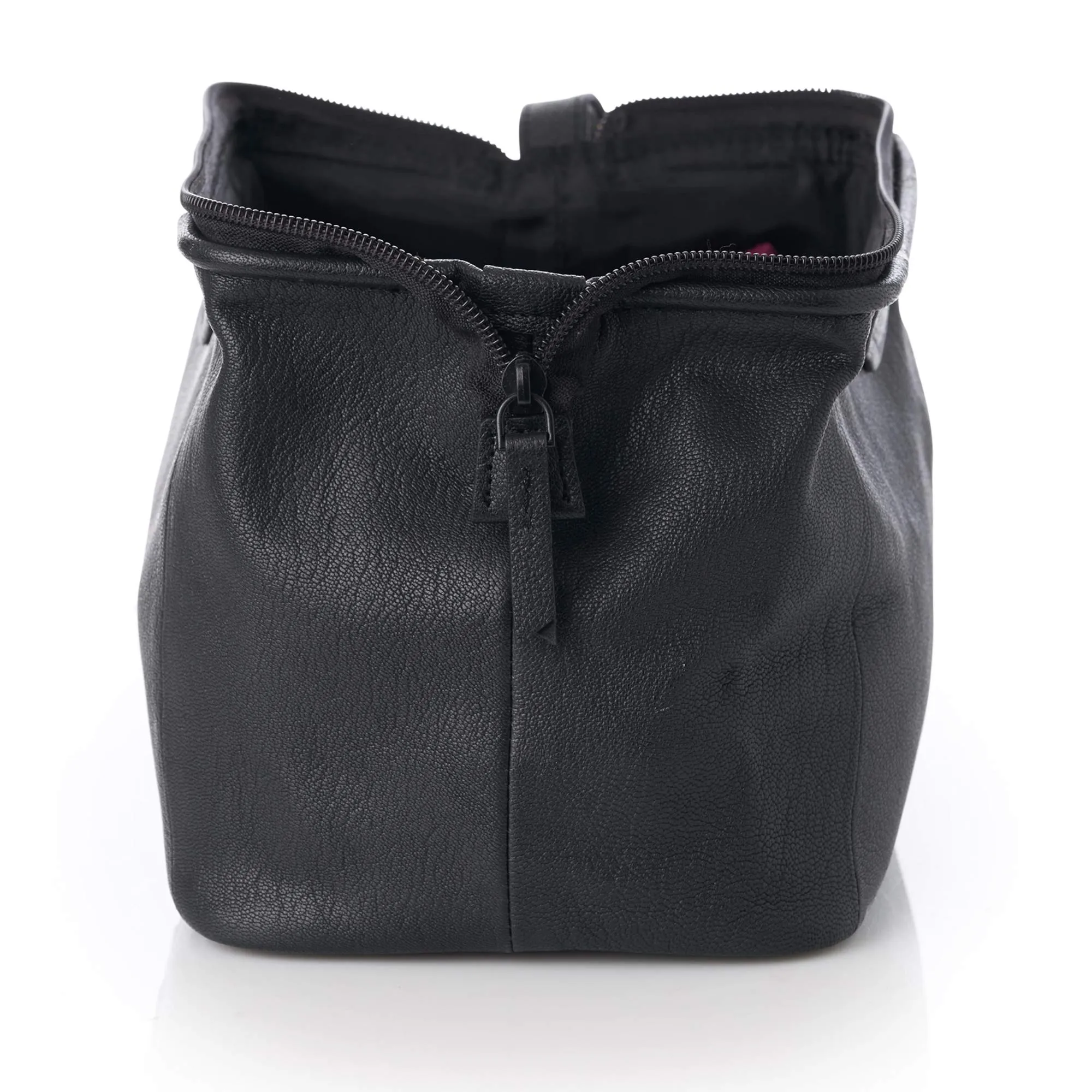 Alpine Swiss Lauter Toiletry Bag Genuine Leather Shaving Kit Dopp Kit Travel Case One Size Black