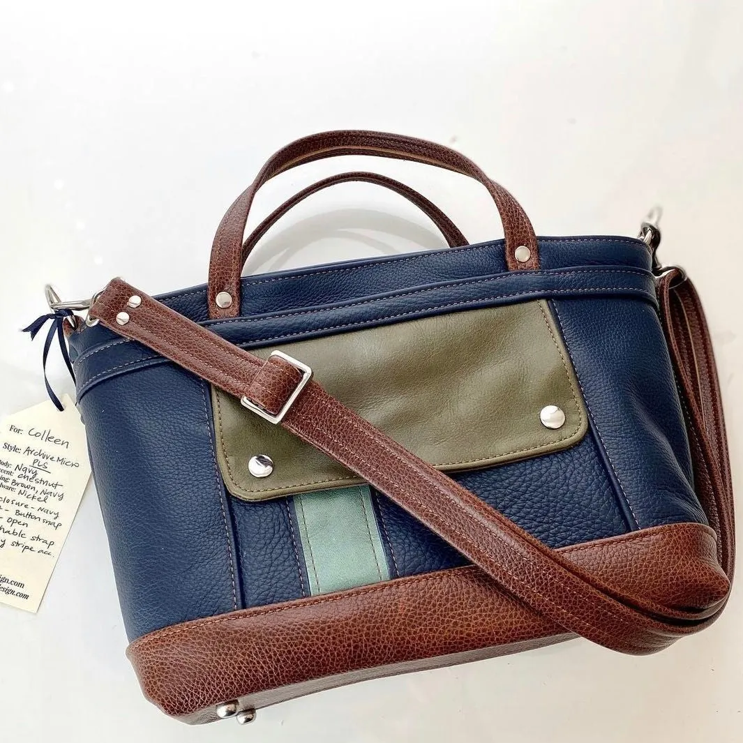 Archive Micro Plus in Navy, Chestnut, Olive, Sea Spray