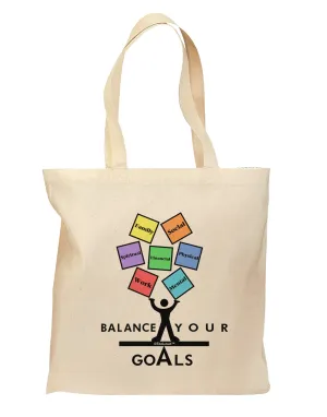 Balance Your Goals Grocery Tote Bag - Natural