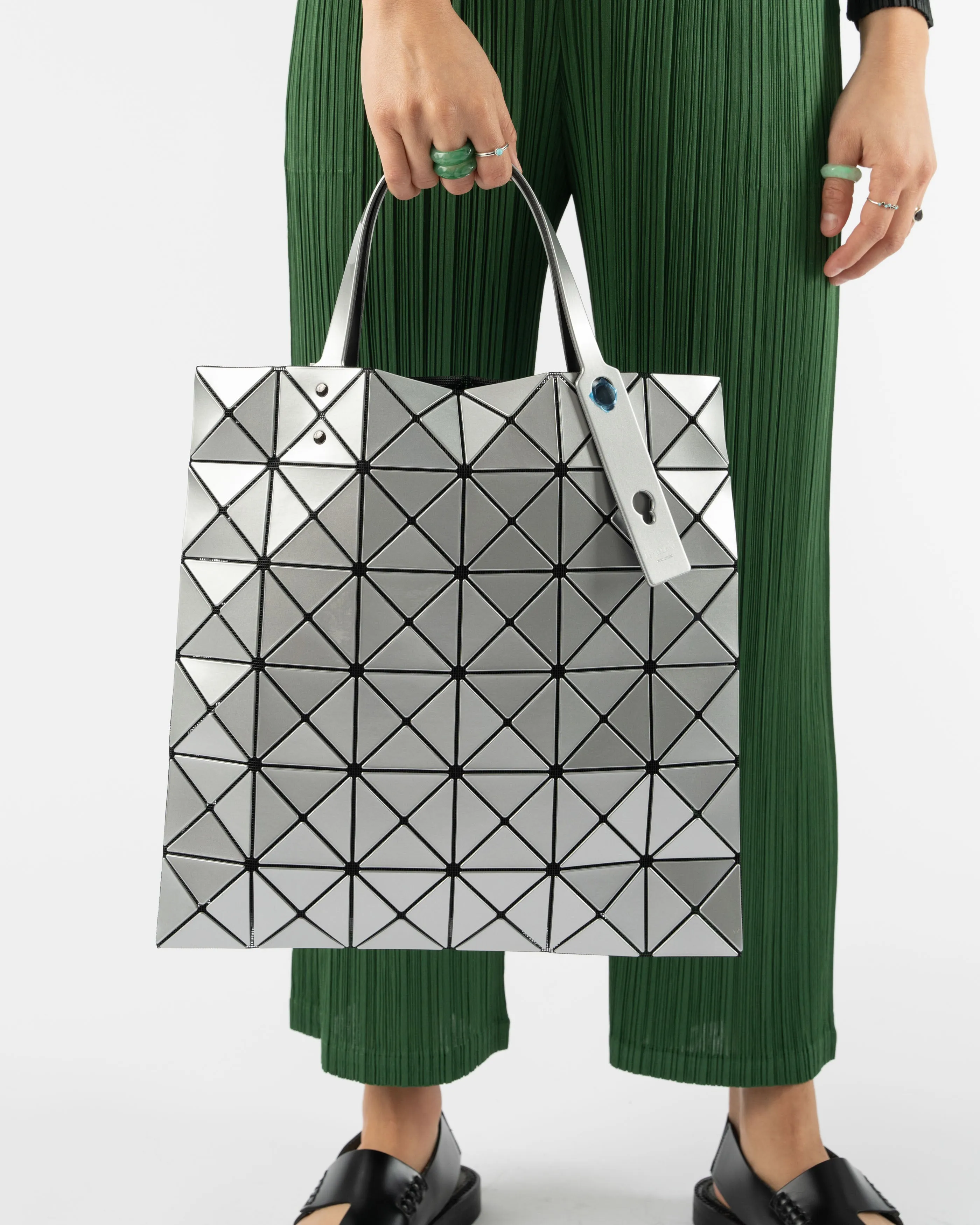 Bao Bao Lucent Geometric Tote Bag in Silver
