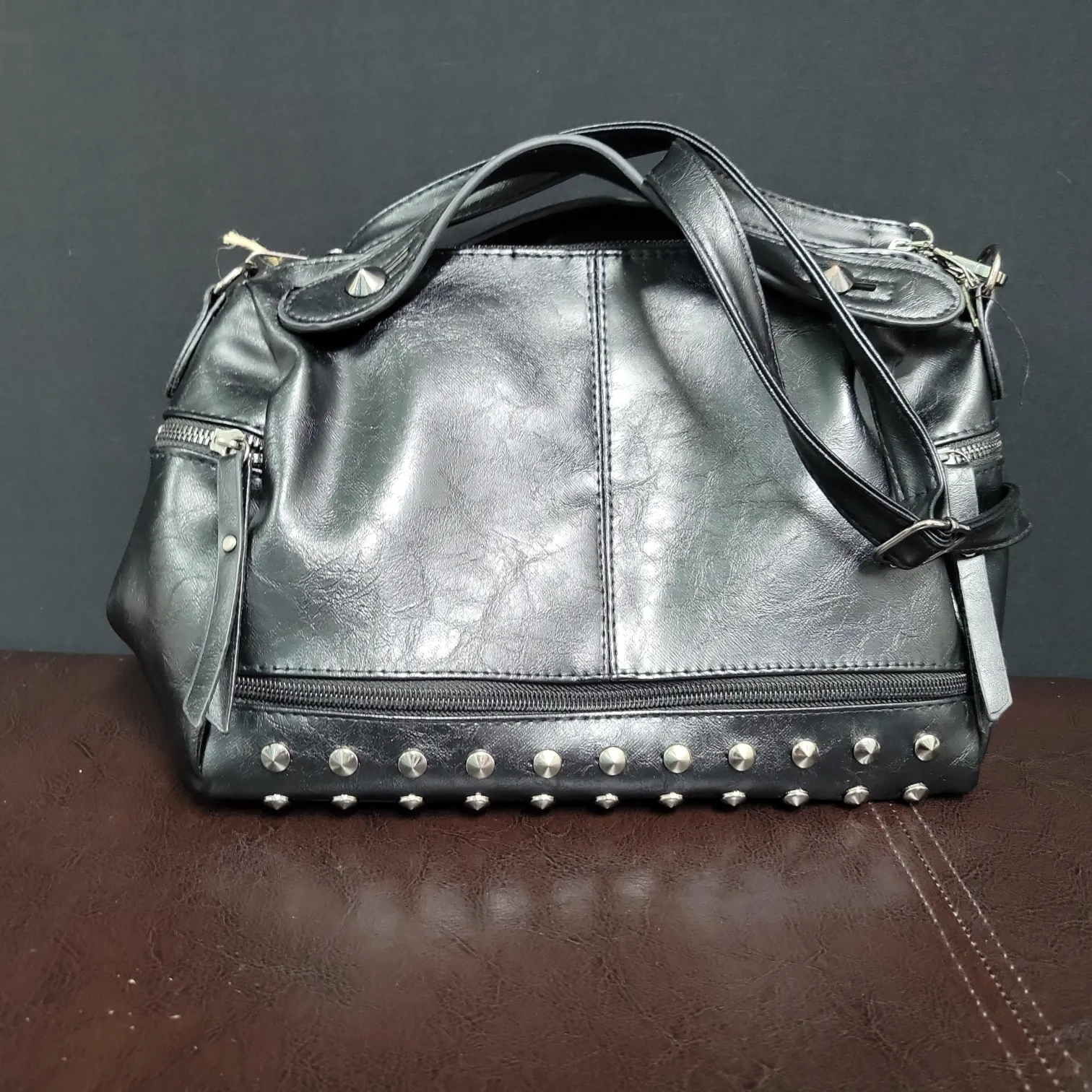 Black Kira Rivet tote bag