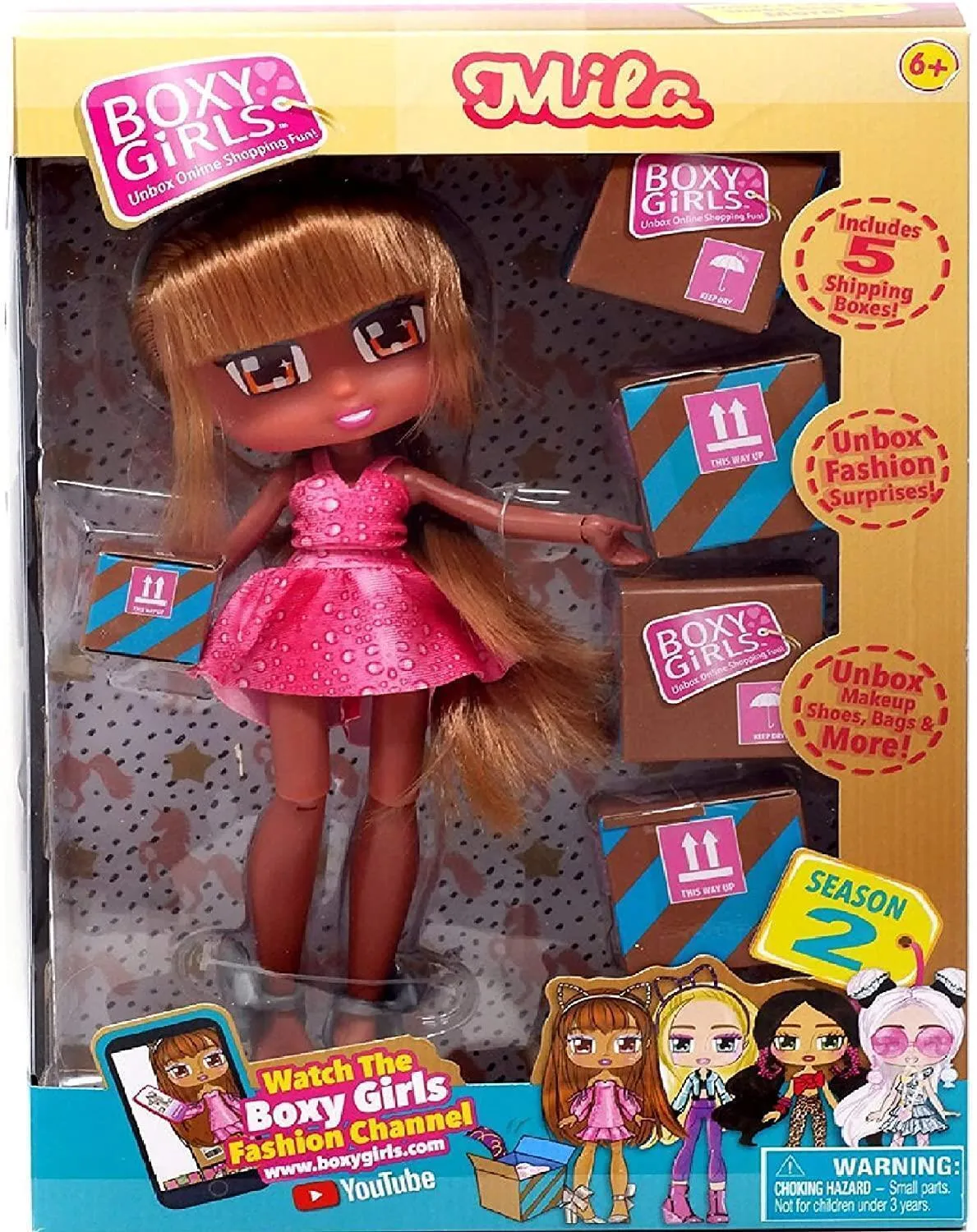 Boxy Girls Mila Hannah Brooklyn Fashion Doll 3 Piece Season 2 Bundle Set Jay at Play