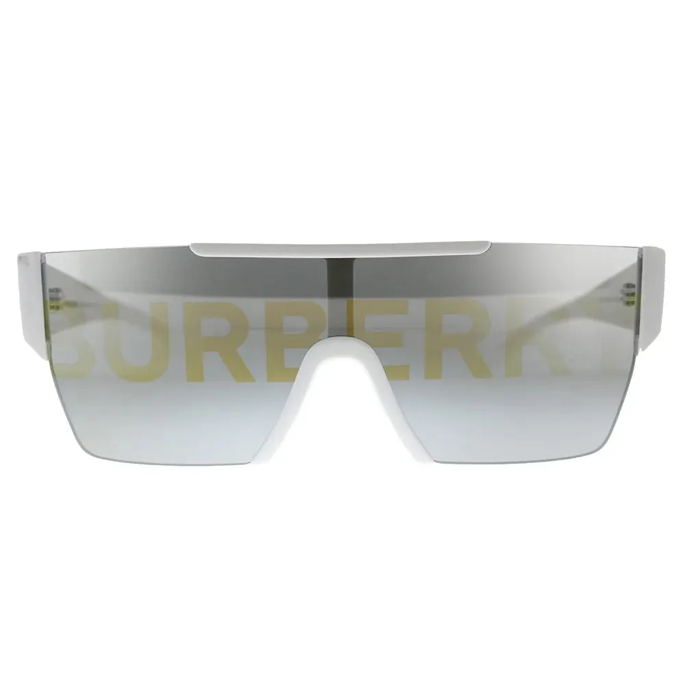 Burberry BE 4291 Plastic Unisex Rectangle Sunglasses White 38mm Adult