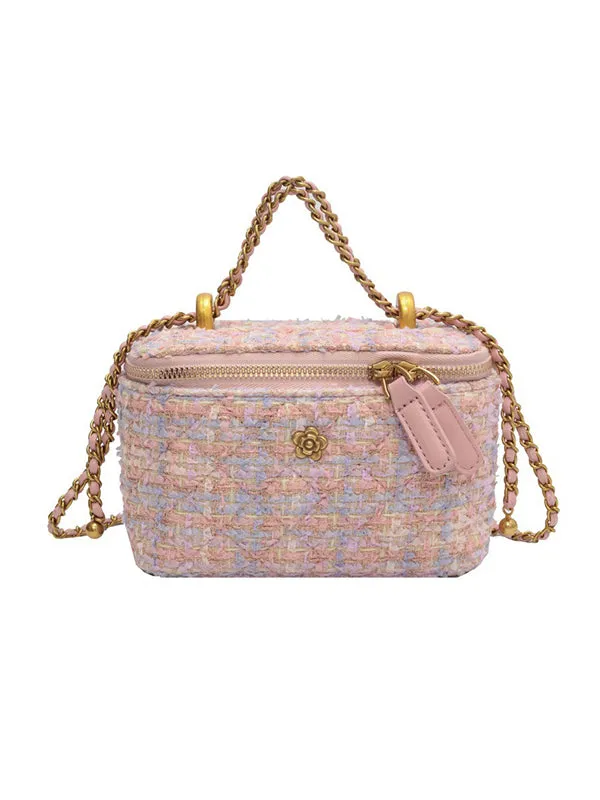 Chains Geometric Zipper Crossbody Bags Bags Accessories Bags