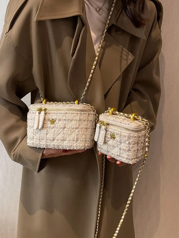 Chains Geometric Zipper Crossbody Bags Bags Accessories Bags