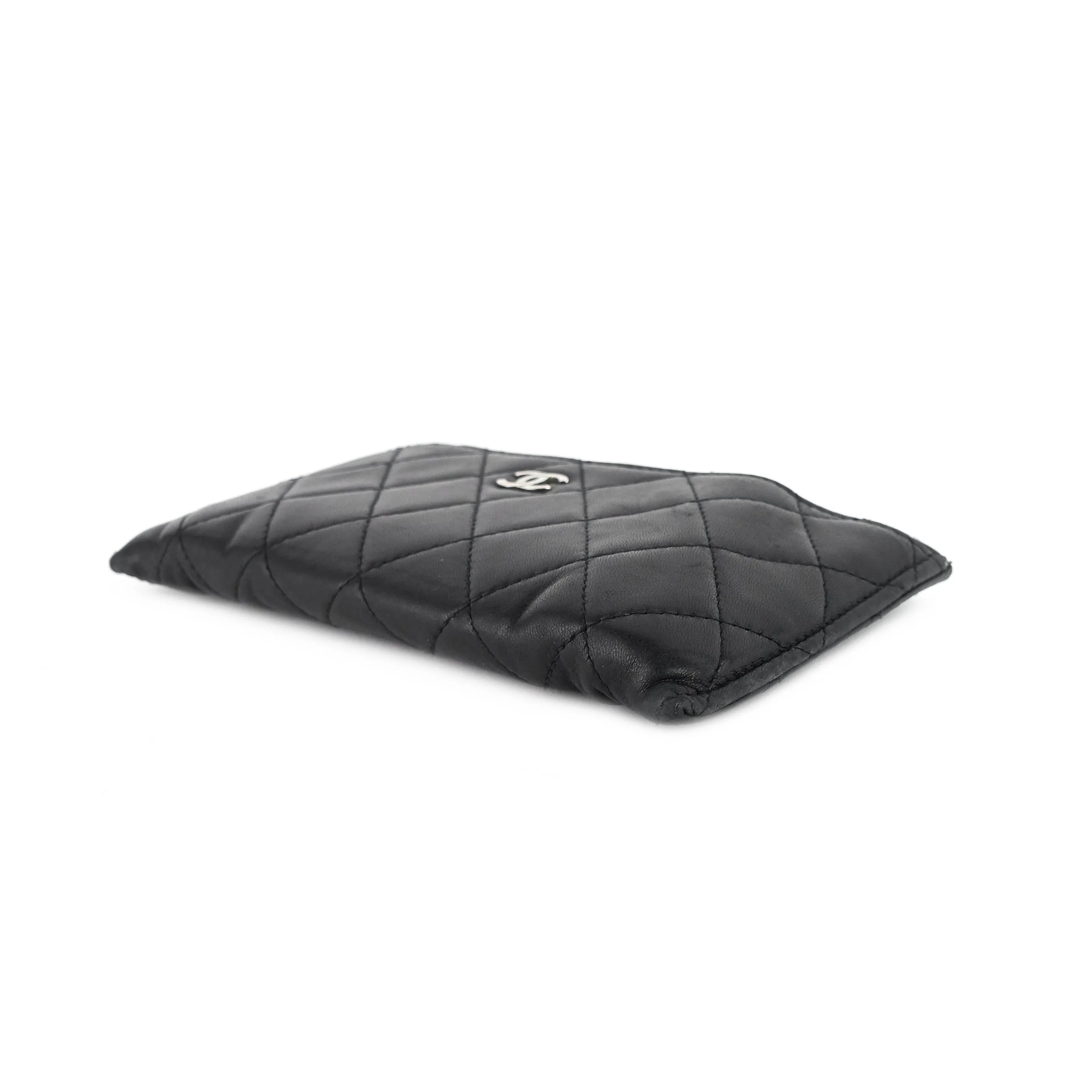 CHANEL Classic Zip Lambskin Leather Pouch