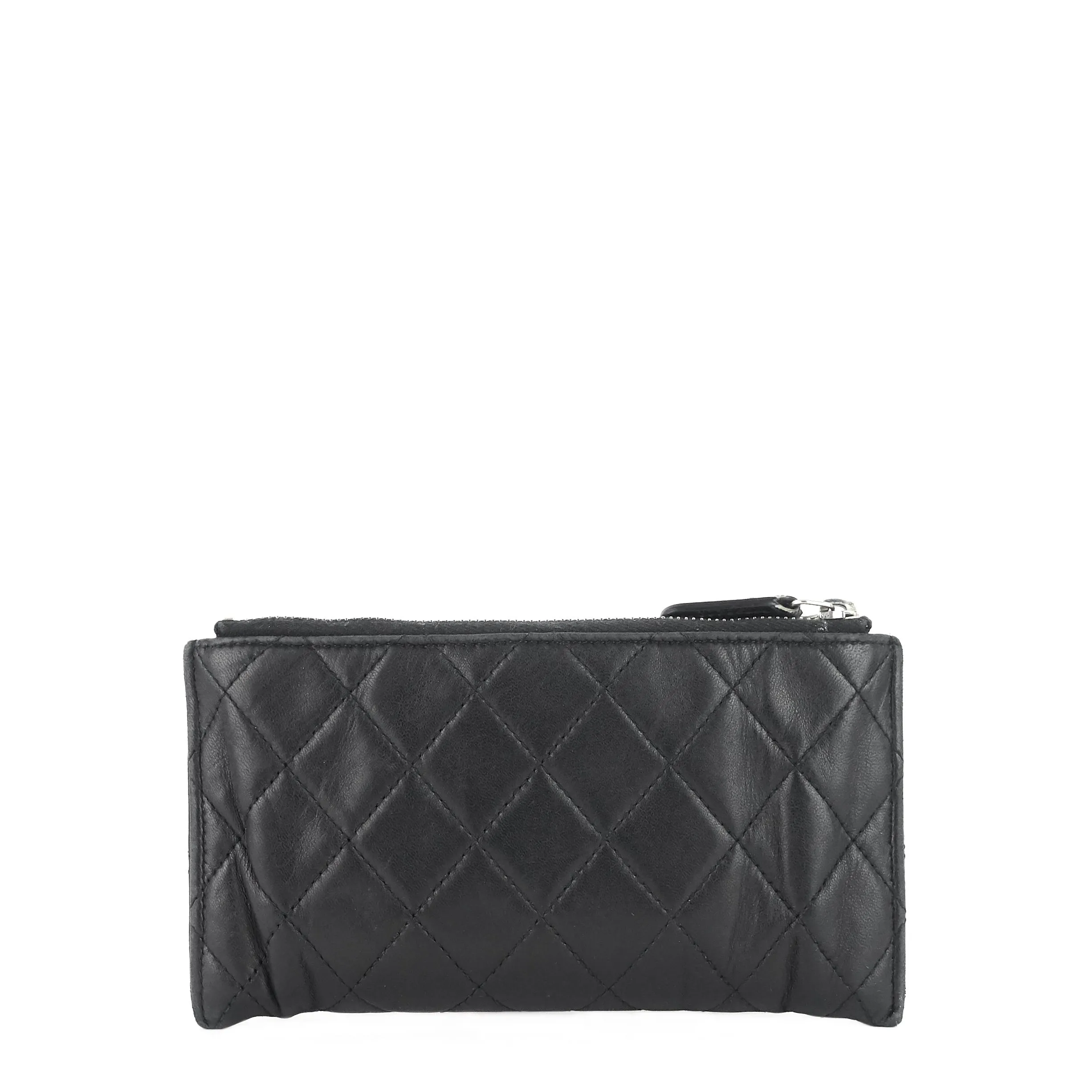 CHANEL Classic Zip Lambskin Leather Pouch