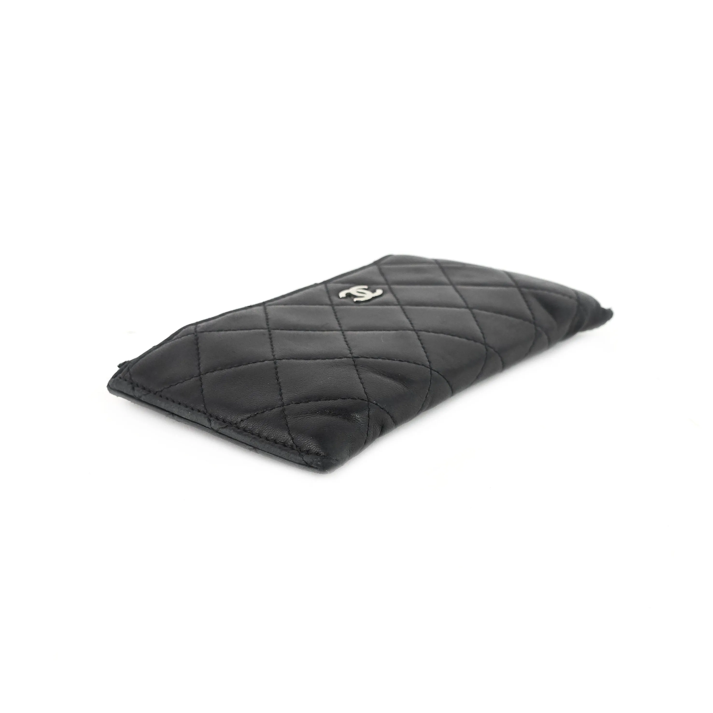 CHANEL Classic Zip Lambskin Leather Pouch