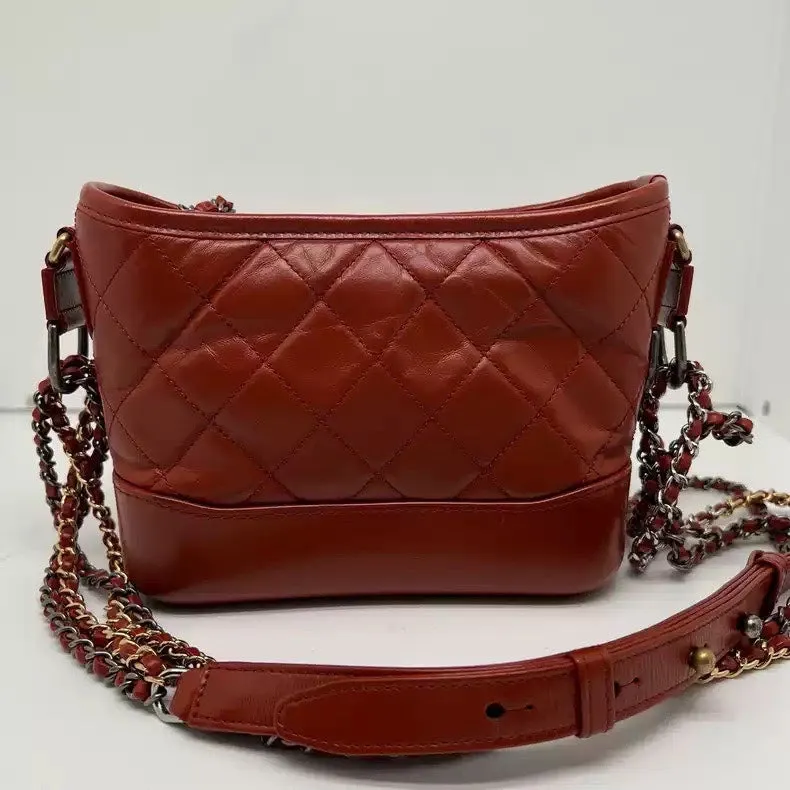 Chanel Gabrielle Small Hobo Bag Brick Red Iconic Versatile Design