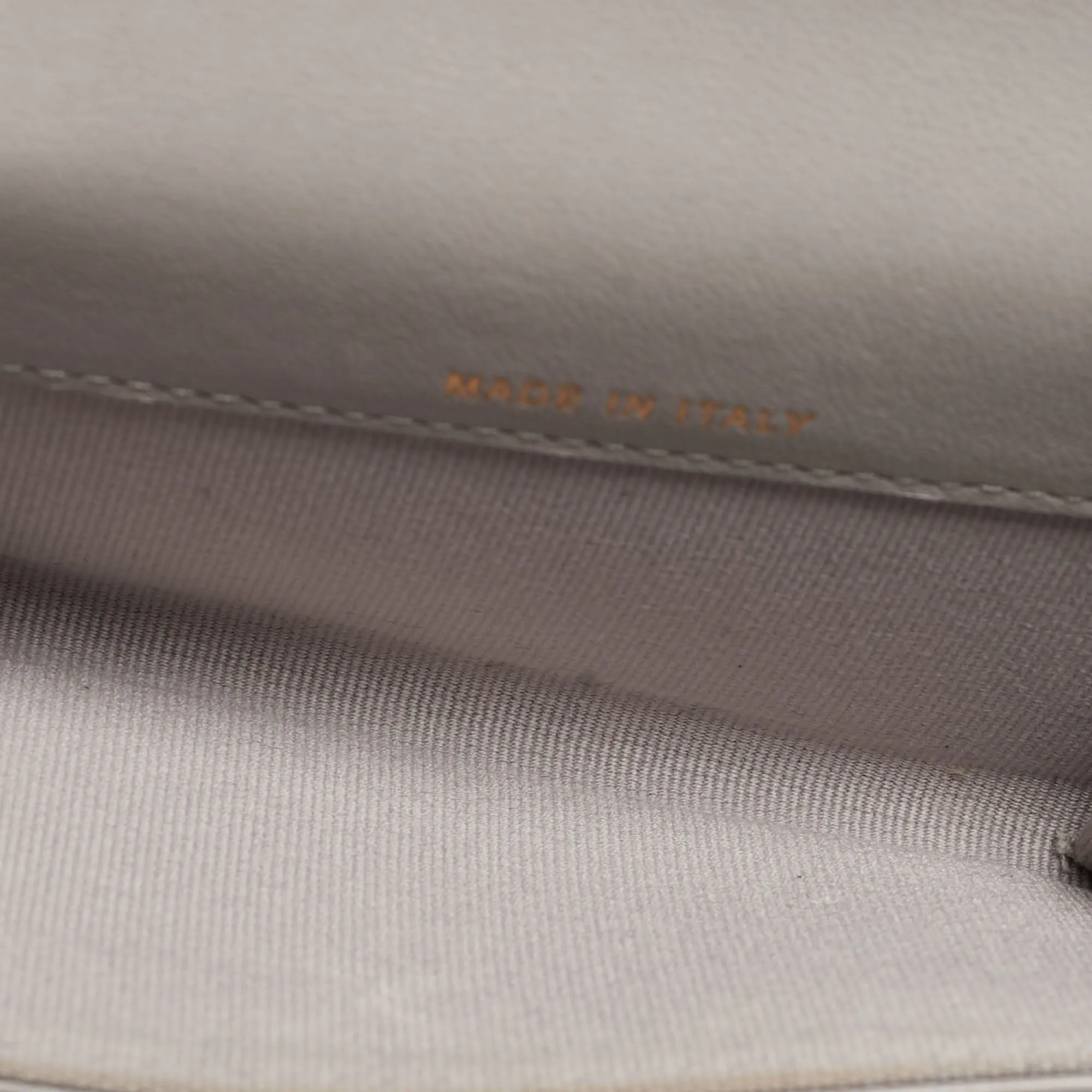 CHANEL Grey Quilted Leather Flap Card Holder