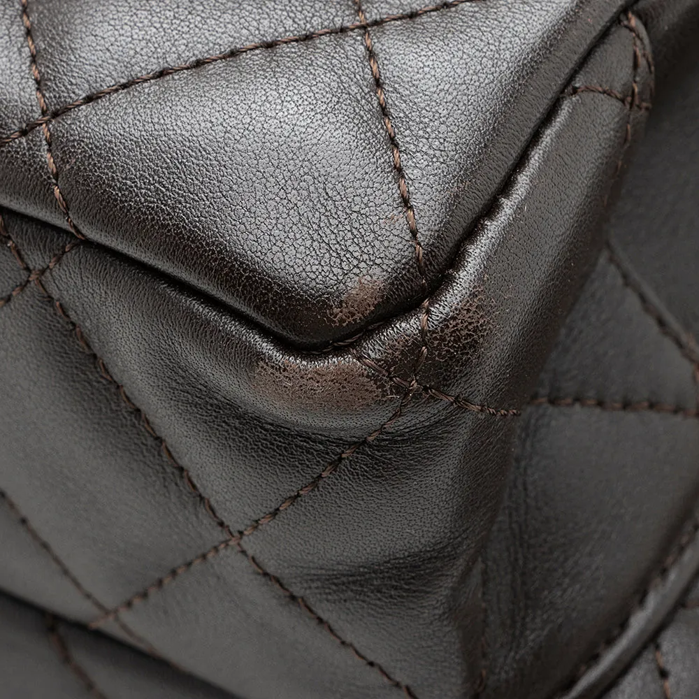 Chanel Lambskin Ligne Cambon Mini Reporter Satchel (SHF-19510)