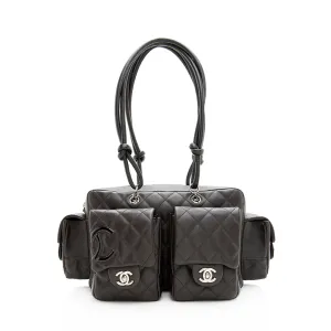 Chanel Lambskin Ligne Cambon Mini Reporter Satchel (SHF-19510)