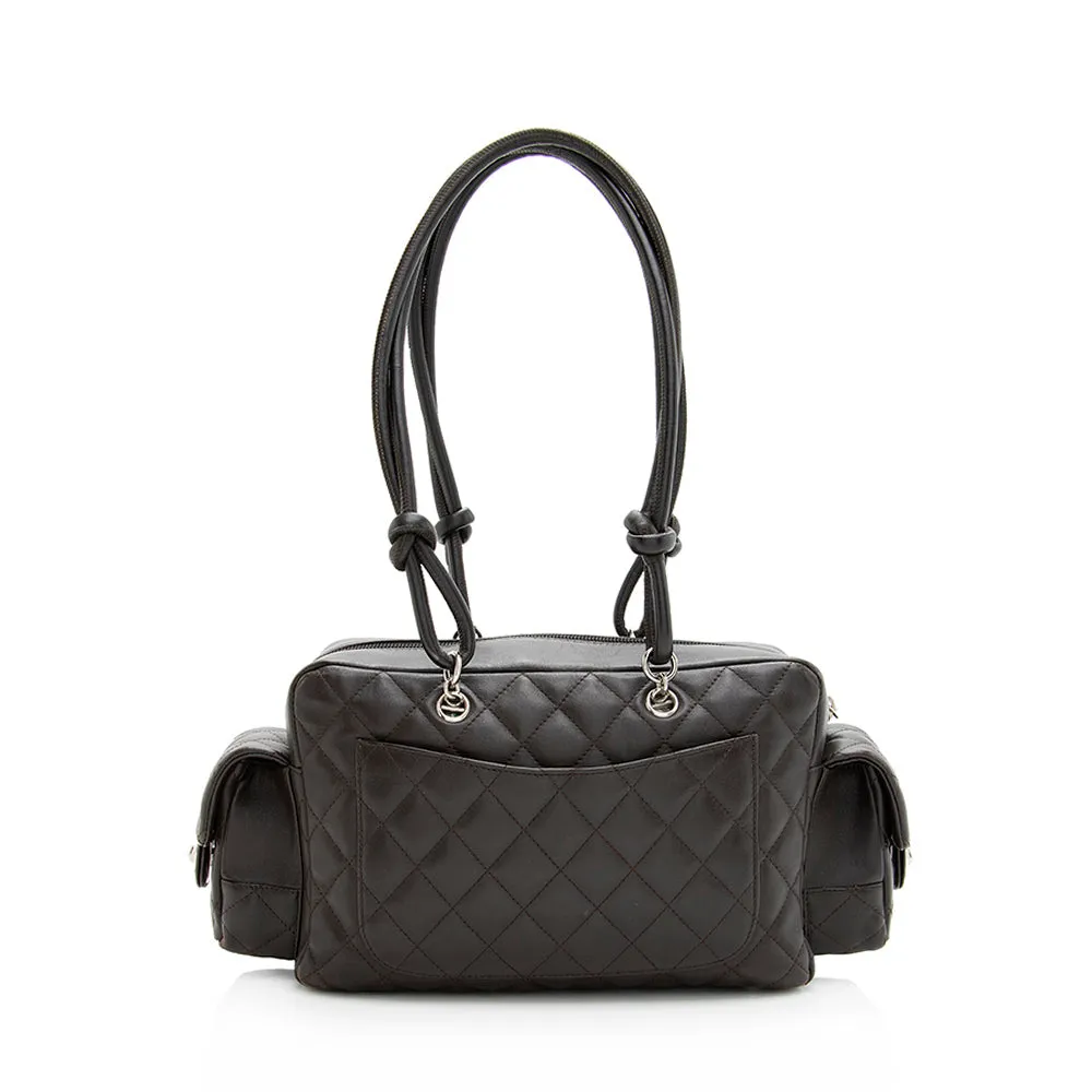 Chanel Lambskin Ligne Cambon Mini Reporter Satchel (SHF-19510)