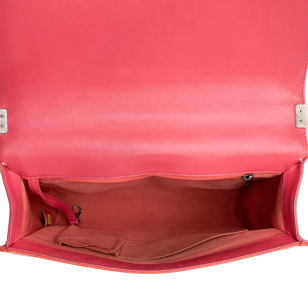 Chanel Patent Leather Large Boy Bag (SHF-15376)