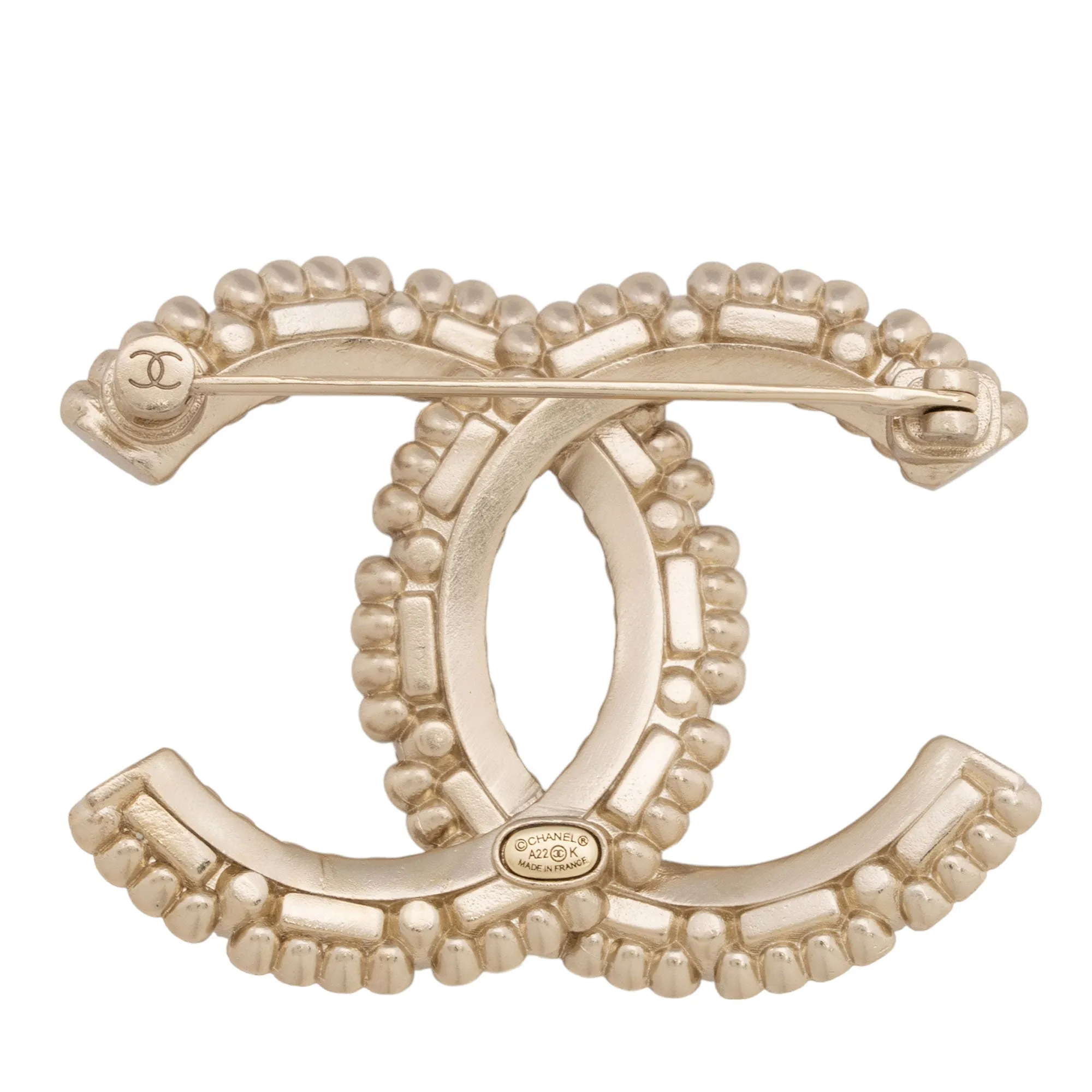 Chanel Pearl Crystal CC Brooch (SHF-fHOgJc)
