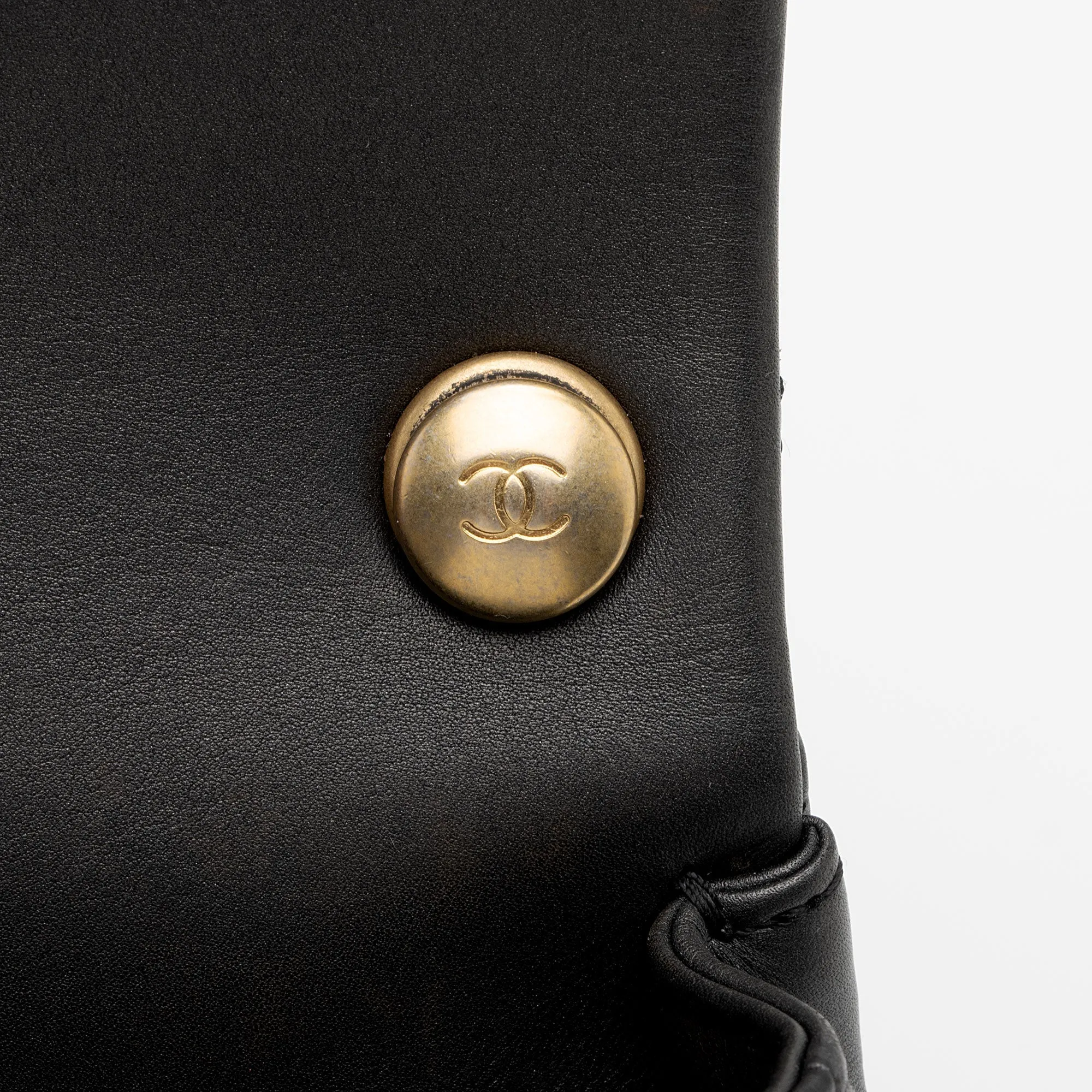 Chanel Quilted Lambskin Top Handle Flap Bag (SHF-8v8JOn)