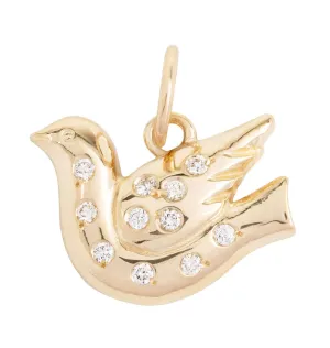 Dove Mini Charm Pavé Diamonds