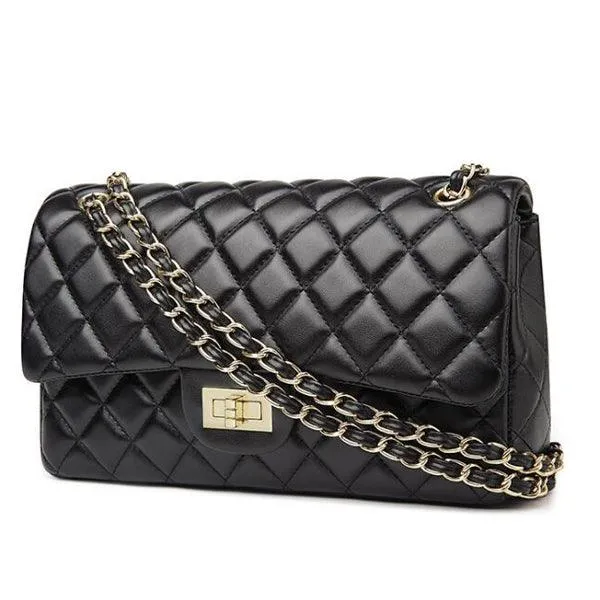 European ClassiC Design Women Tote Style Handbag-Black