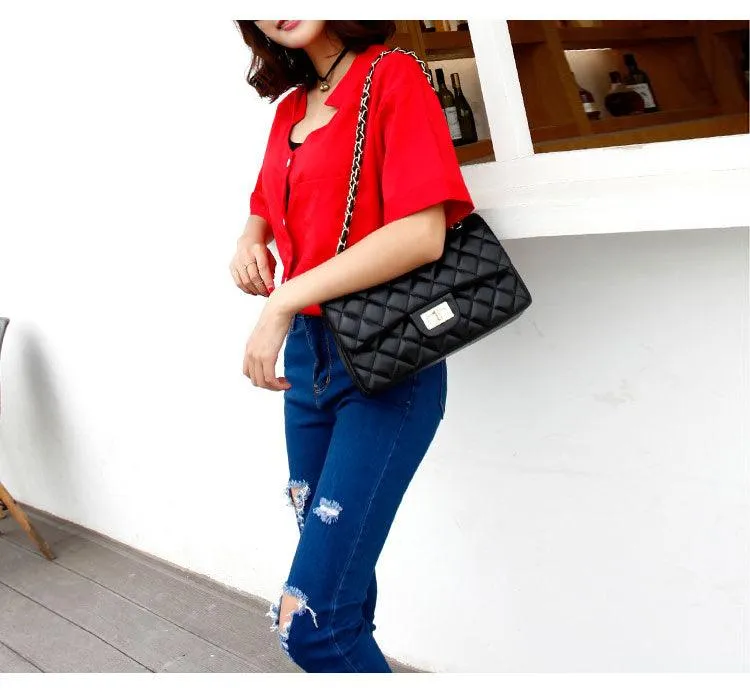 European ClassiC Design Women Tote Style Handbag-Black