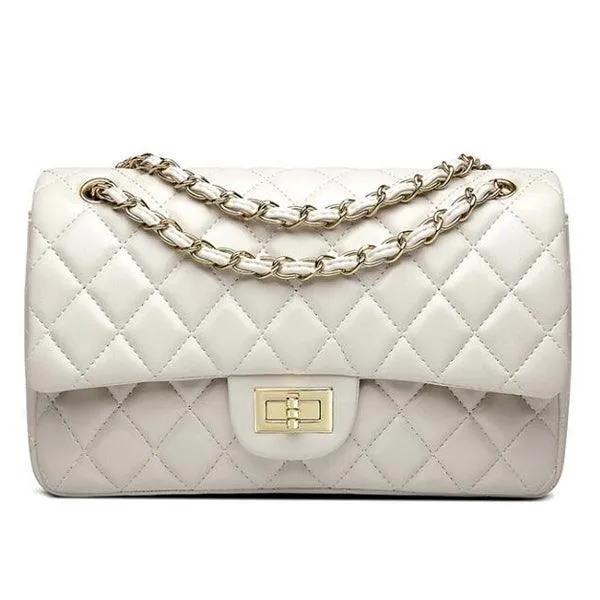 European ClassiC Design Women Tote Style Handbag-Gold