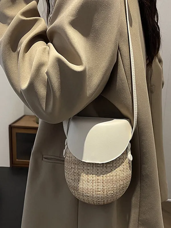 Geometric Split-Joint Woven Bags Bags Accessories Crossbody Bags