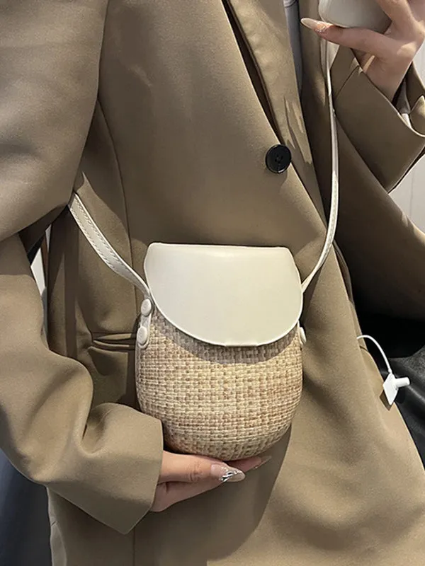 Geometric Split-Joint Woven Bags Bags Accessories Crossbody Bags