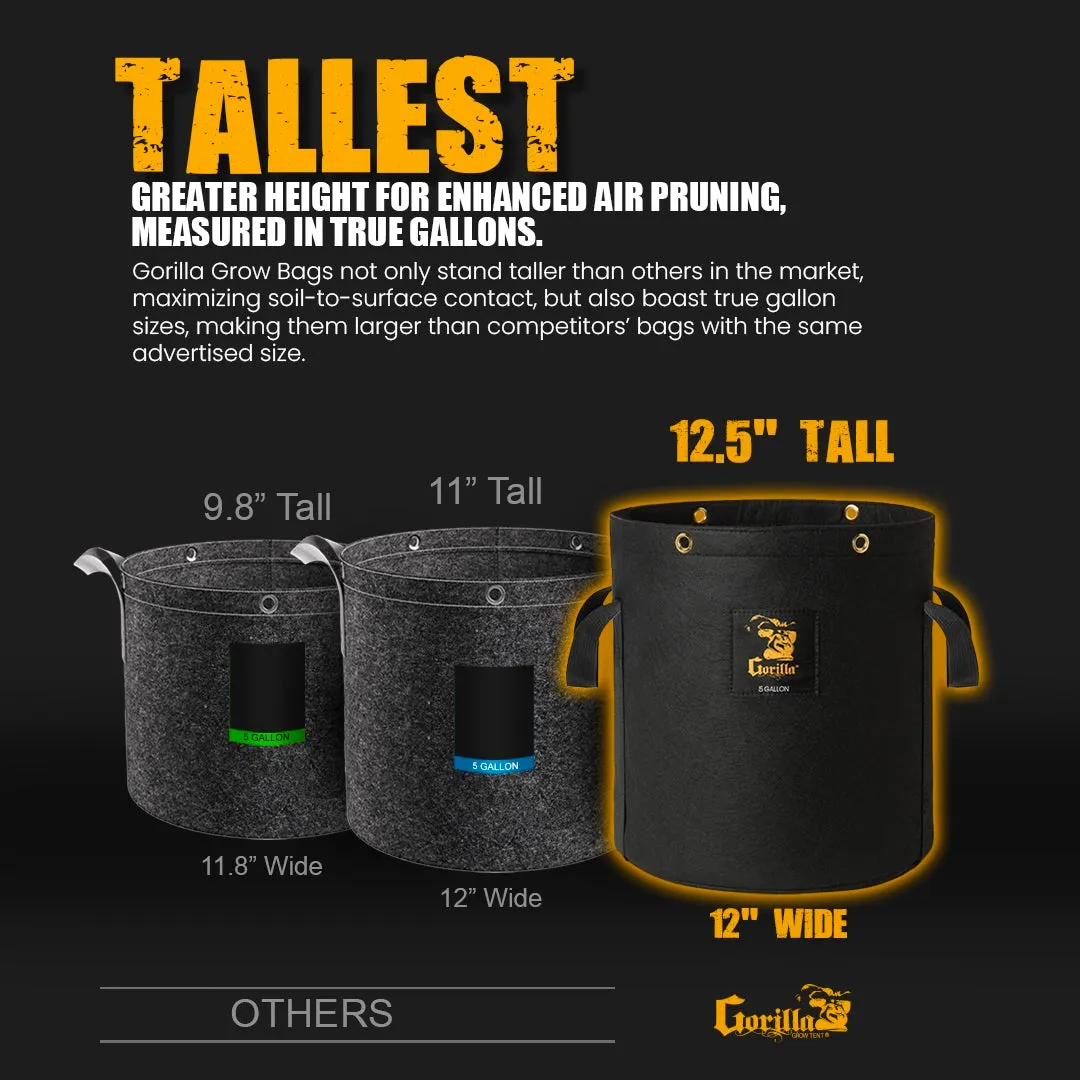 Gorilla 10 Gallon Grow Bags  (4 Pack)