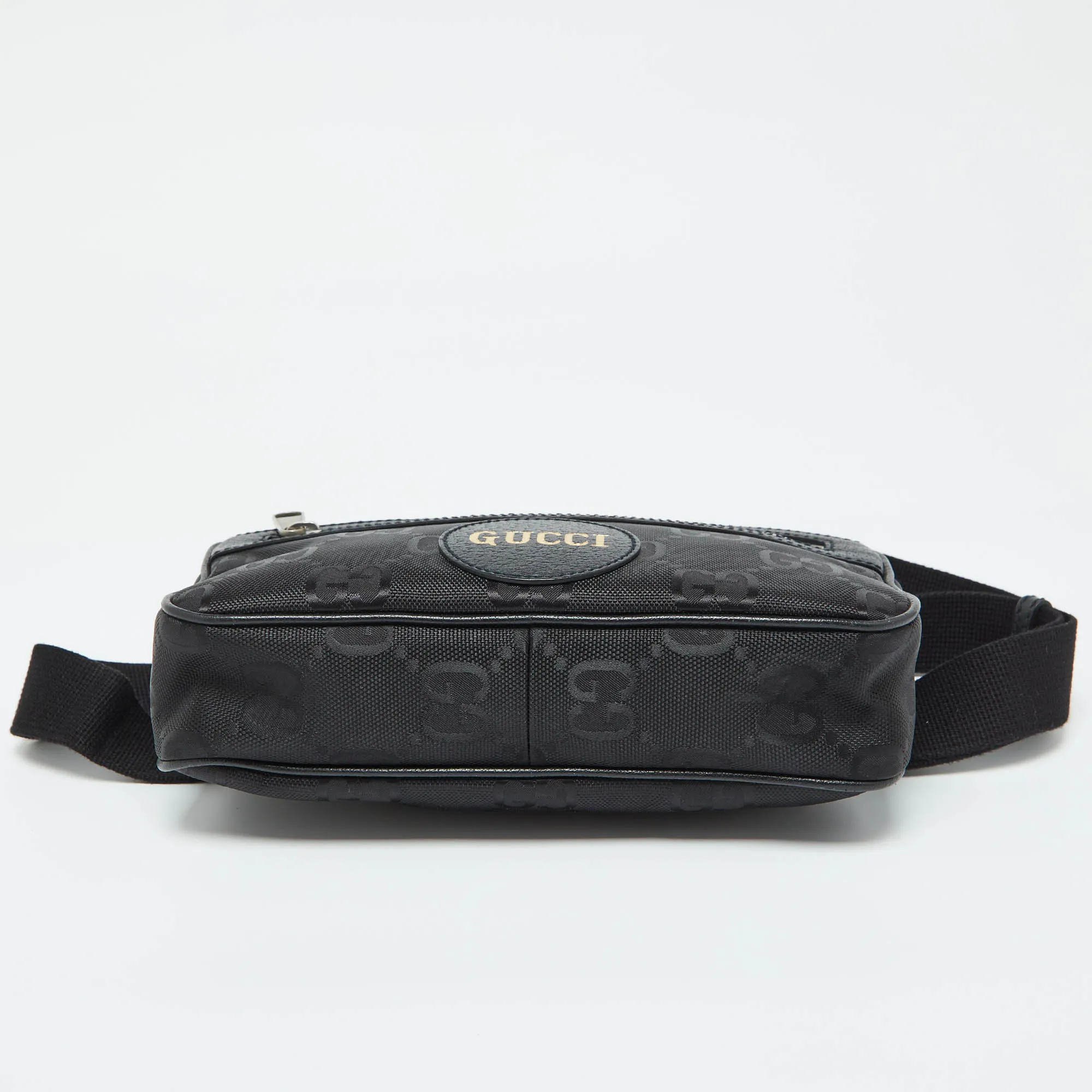 Gucci Black Gg Econyl Nylon And Leather Off The Grid Belt Bag
