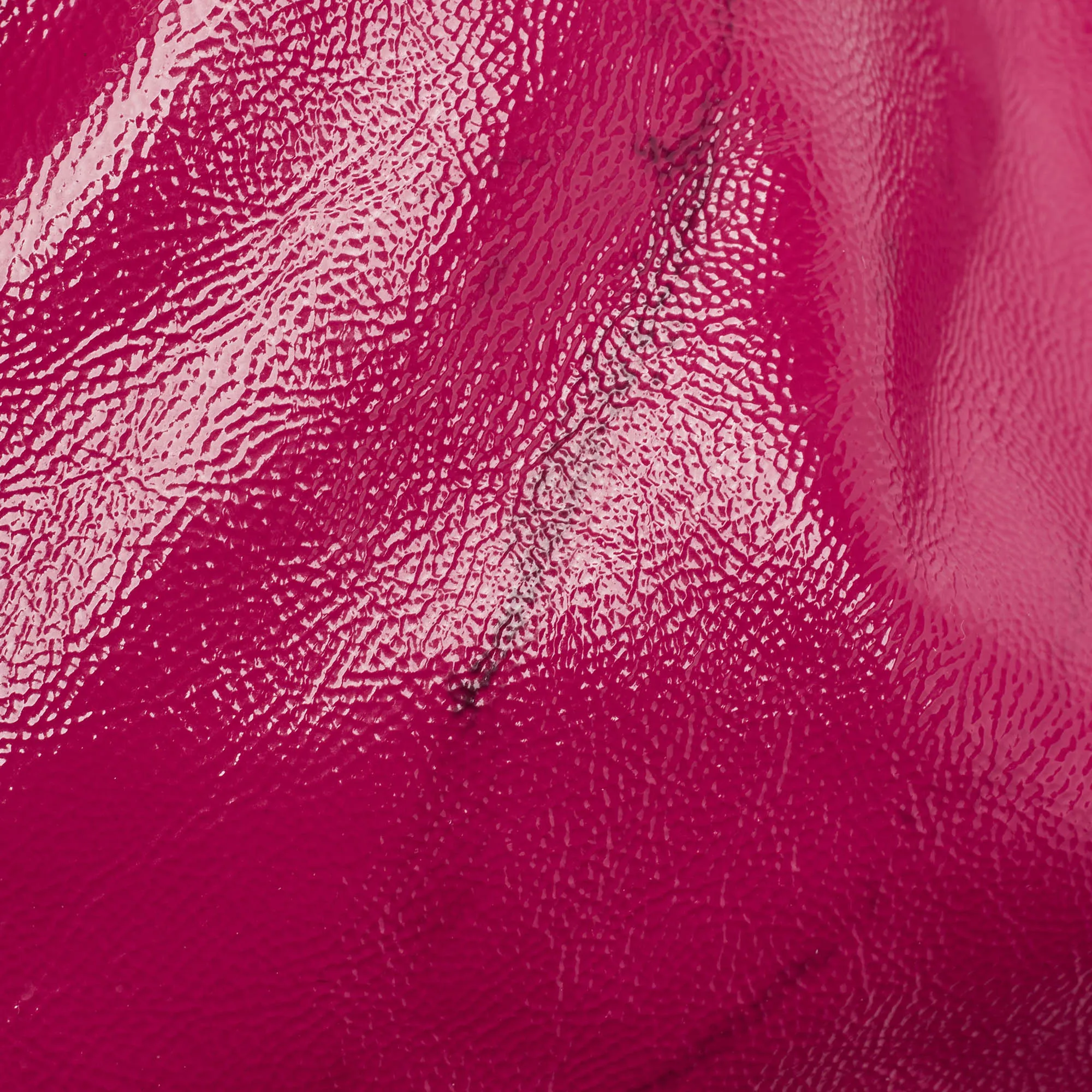 Gucci Magenta Patent Leather Medium Soho Chain Tote