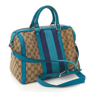 Gucci Vintage Web Medium Boston Teal