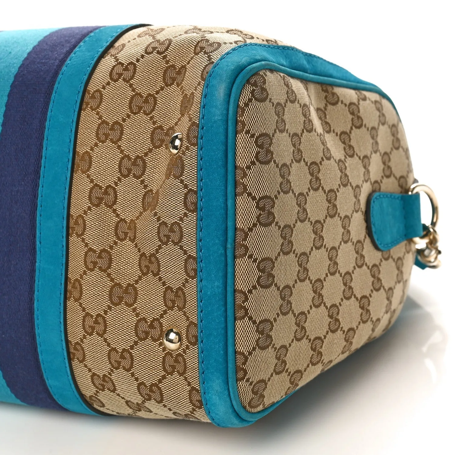 Gucci Vintage Web Medium Boston Teal