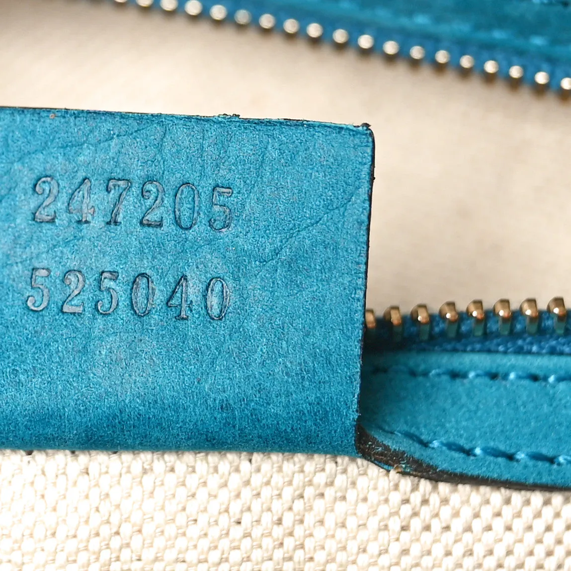 Gucci Vintage Web Medium Boston Teal