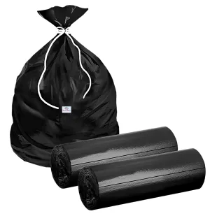 Heart Home Small 60 Biodegradable Garbage Bags, Dustbin Bags, Trash Bags For Kitchen, Office, Warehouse, Pantry or Washroom, 17x19 Inches (Black)-HS41HEARTHH24002