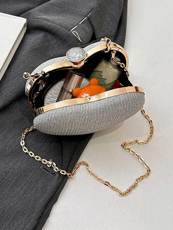 Heart Shape Shiny Handbags Crossbody Bags Bags