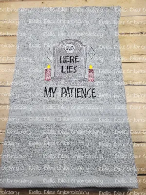 Here Lies My Patience Sketchy Halloween