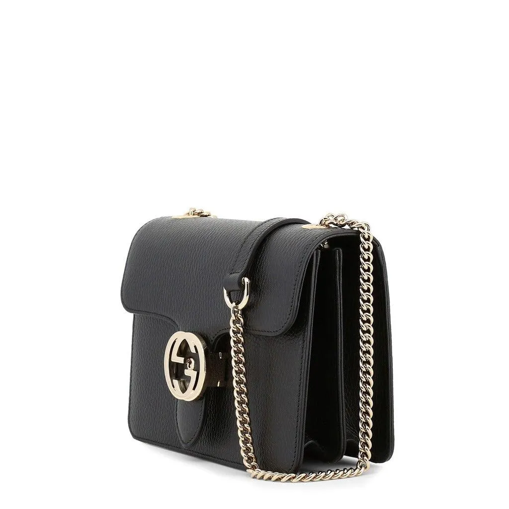 Interlocked Gg Large Crossbody Bag Black