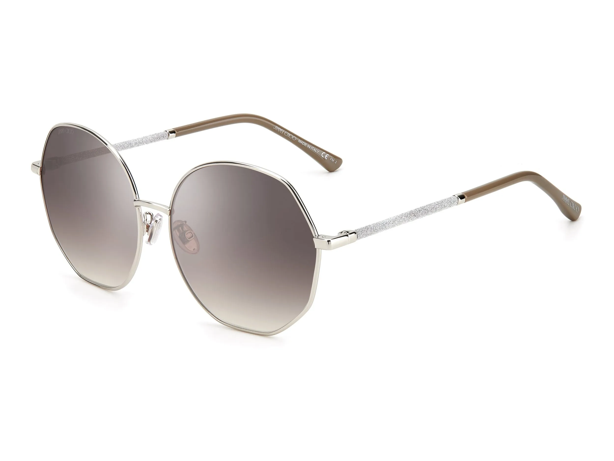Jimmy Choo  Round sunglasses - CORAL/G/SK