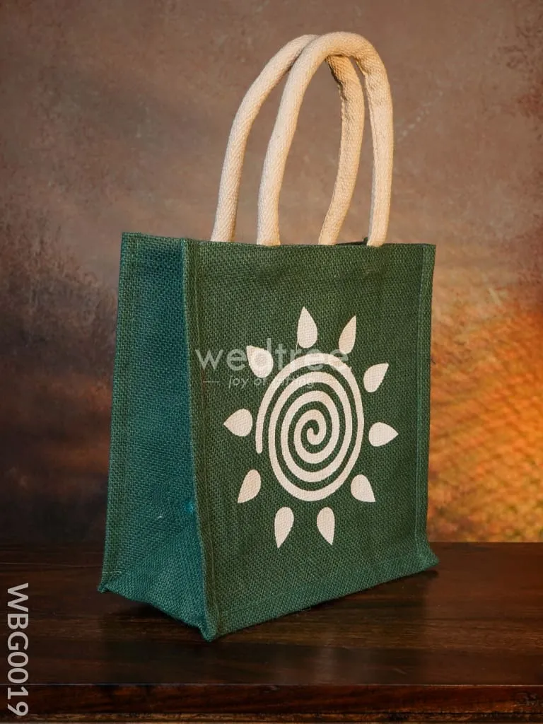 Jute Bag - Swirl Design with Velcro - WBG0019