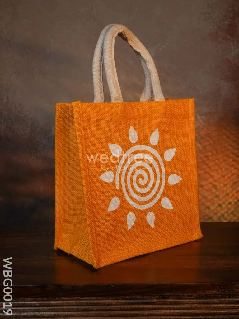 Jute Bag - Swirl Design with Velcro - WBG0019