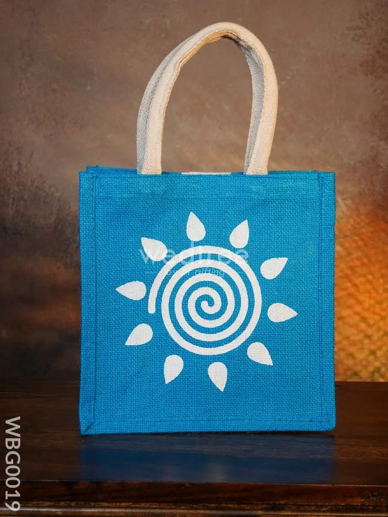 Jute Bag - Swirl Design with Velcro - WBG0019
