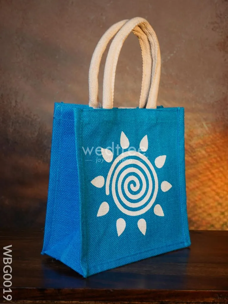 Jute Bag - Swirl Design with Velcro - WBG0019