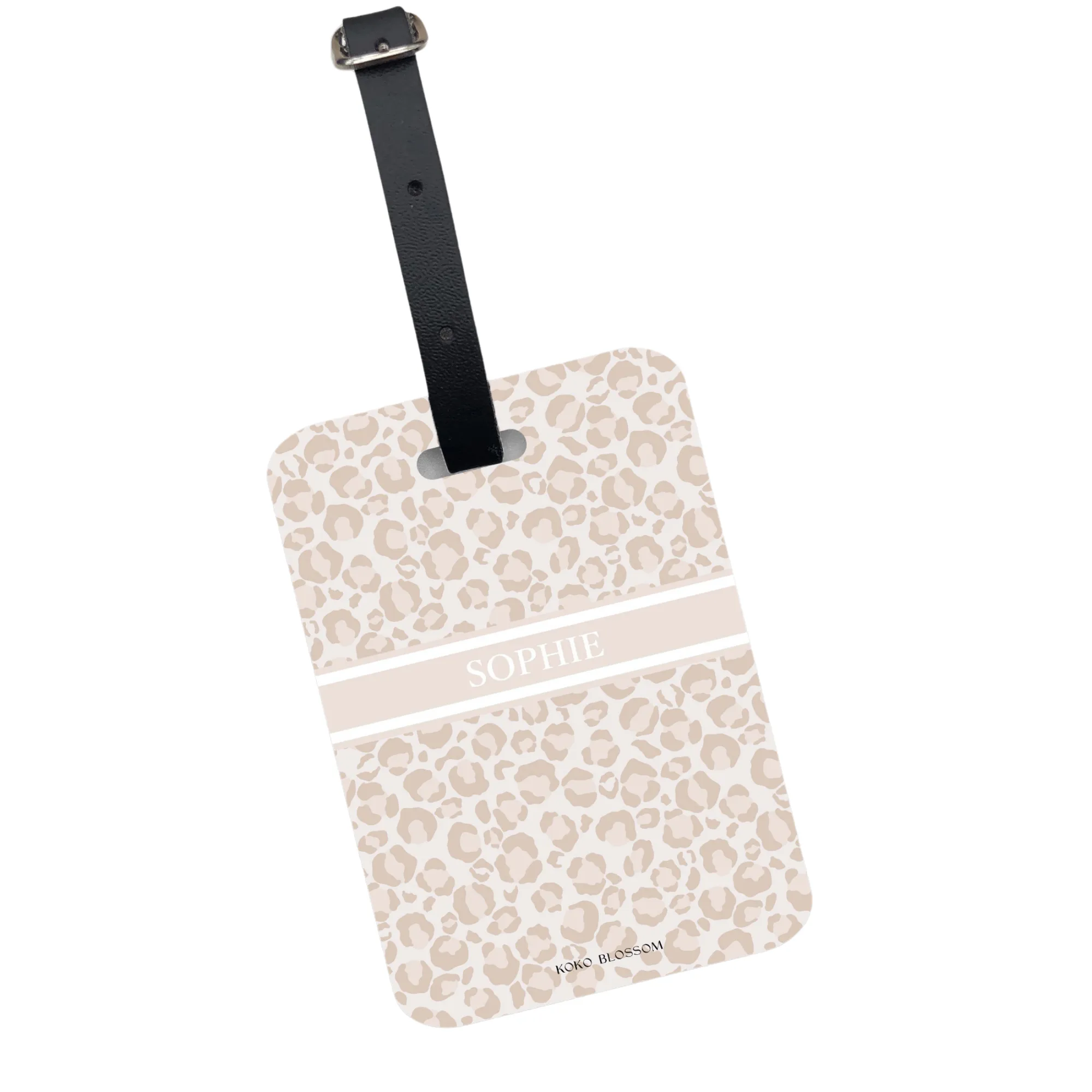 Kids Luggage Tag | Neutral Leopard