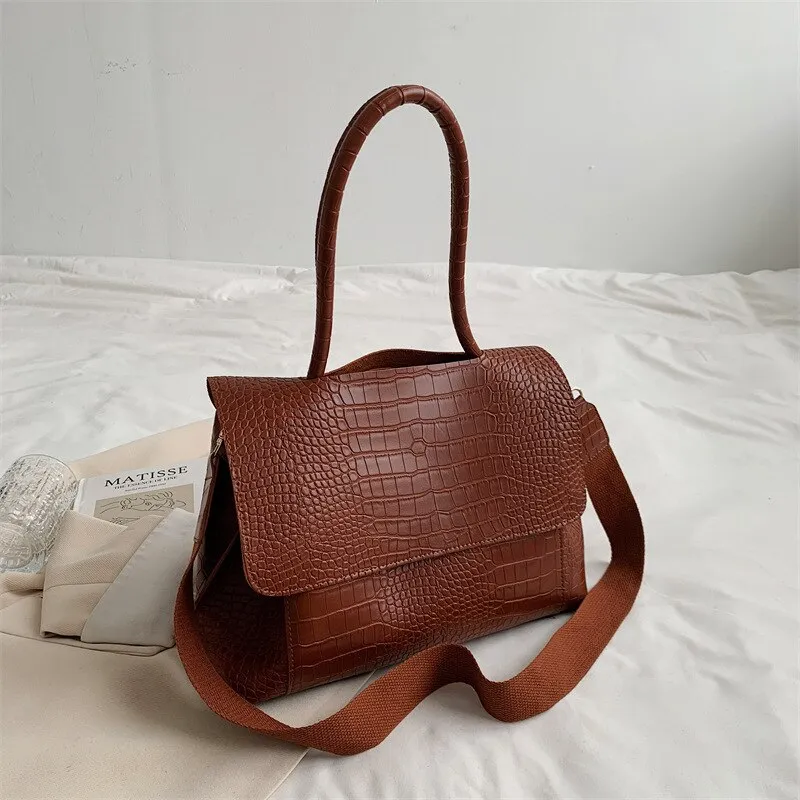 Large Capacity Vegan Leather Bag