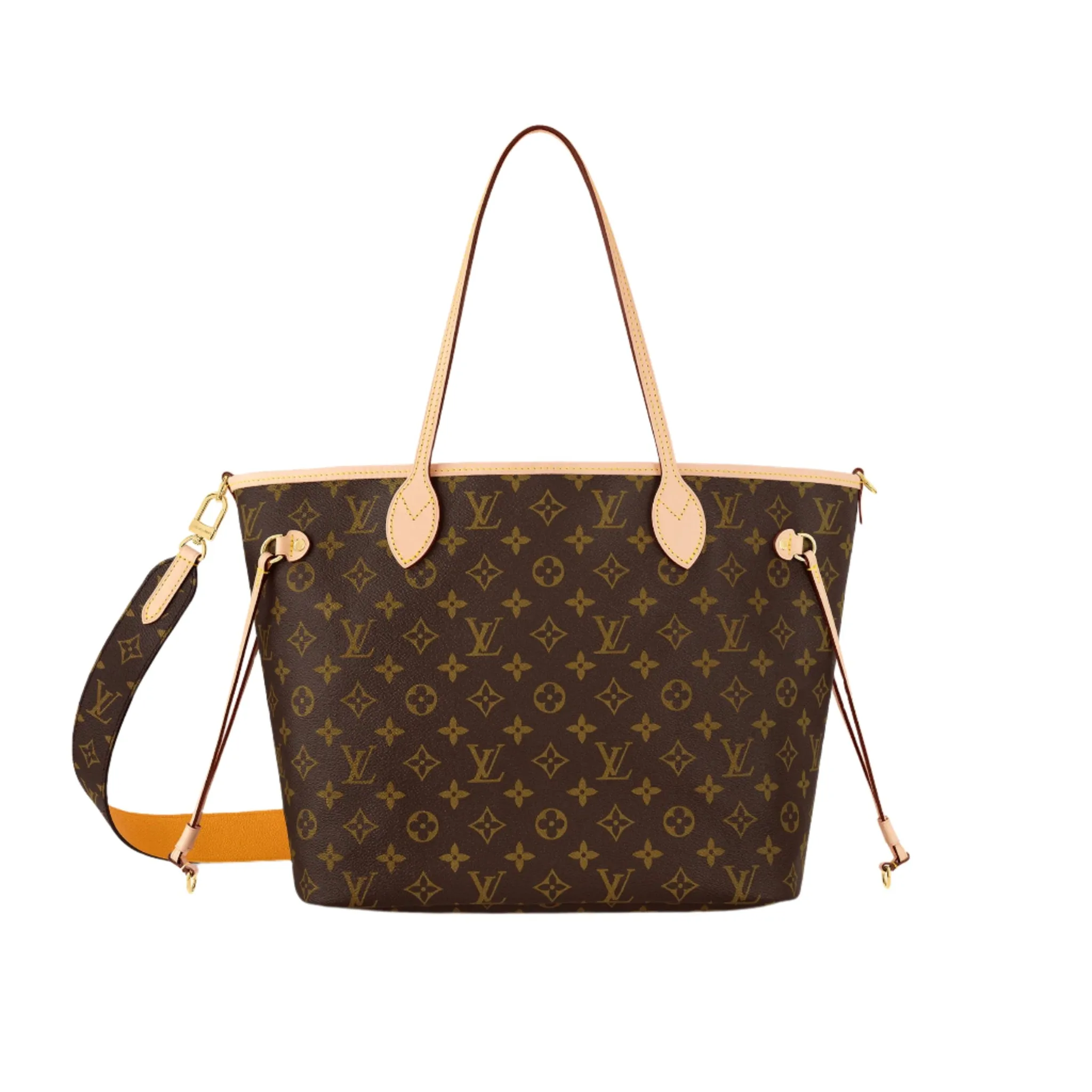 Louis Vuitton Neverfull Bandoulière Inside Out MM Monogram/Jaune Safran
