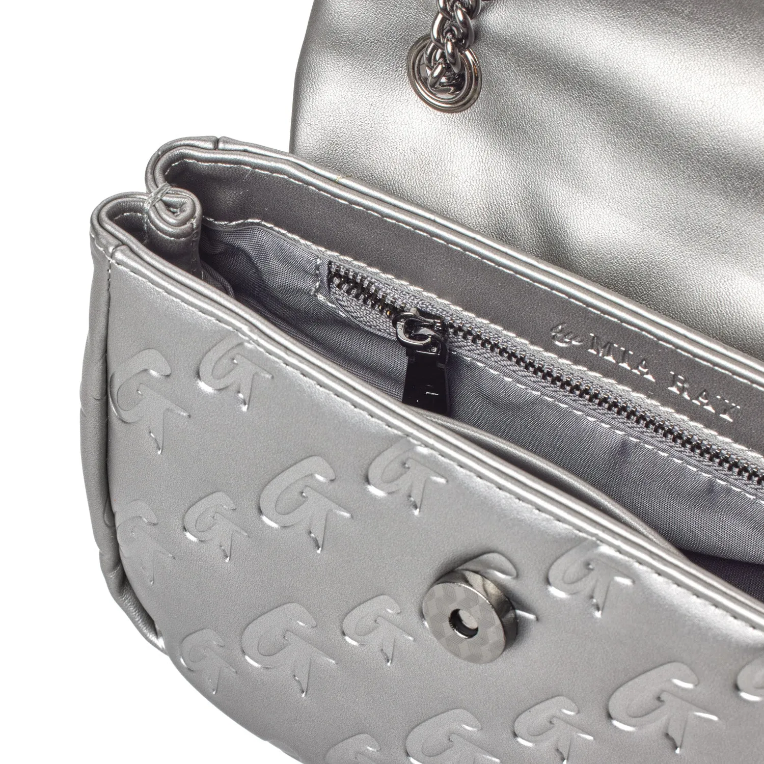 MONOGRAM MINI CLASSIC FLAP BAG PLATINUM